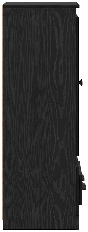 Aukštas spintelė 3 vnt. Juodas ąžuolas 132 x 35,5 x 103,5 cm