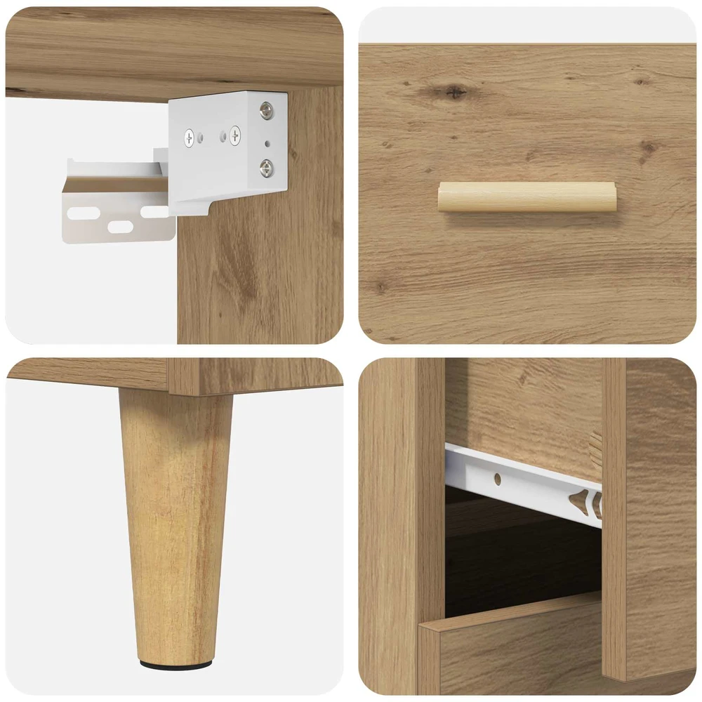 Aukštas spintelė Amatininkų ąžuolas 69,5 x 32,5 x 180 cm