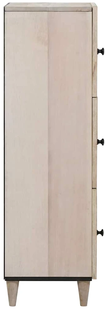 Aukštas spintelė Balta 40 x 33 x 110 cm mango medienos masyvas
