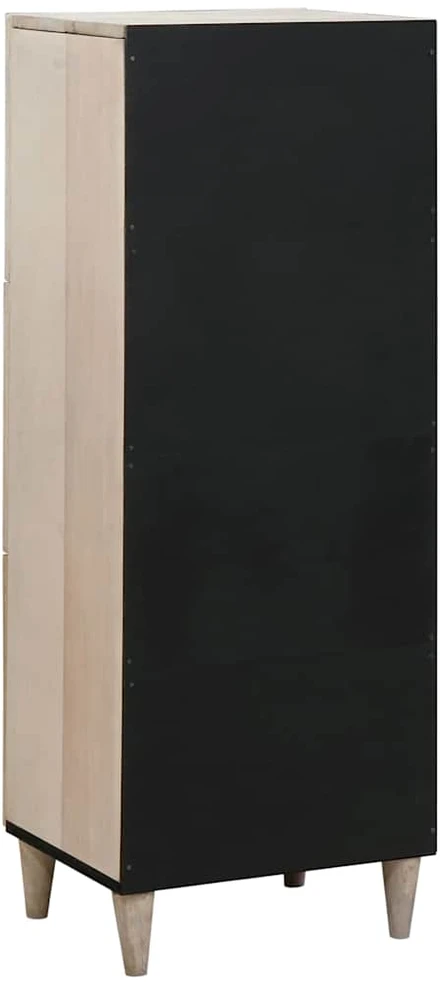 Aukštas spintelė Balta 40 x 33 x 110 cm mango medienos masyvas