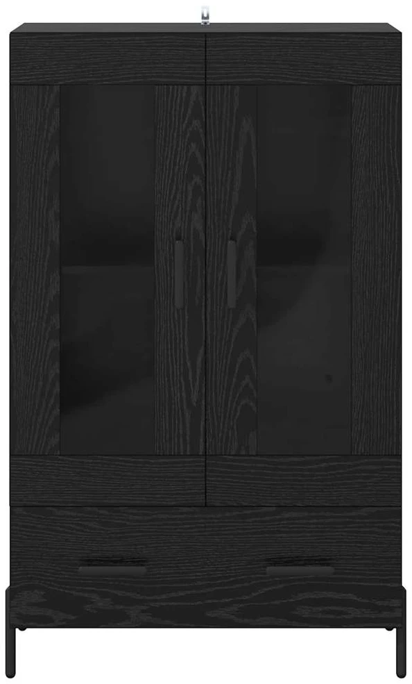 Aukštas spintelė CORONA Juodas ąžuolas 69,5 x 31 x 115 cm