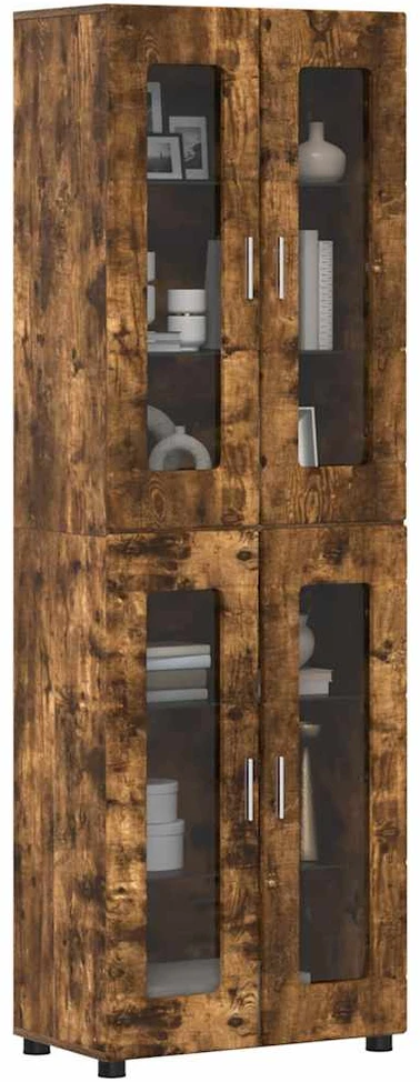 Aukštas spintelė FLORIN 60 x 35 x 182 cm Rūkyta ąžuolas
