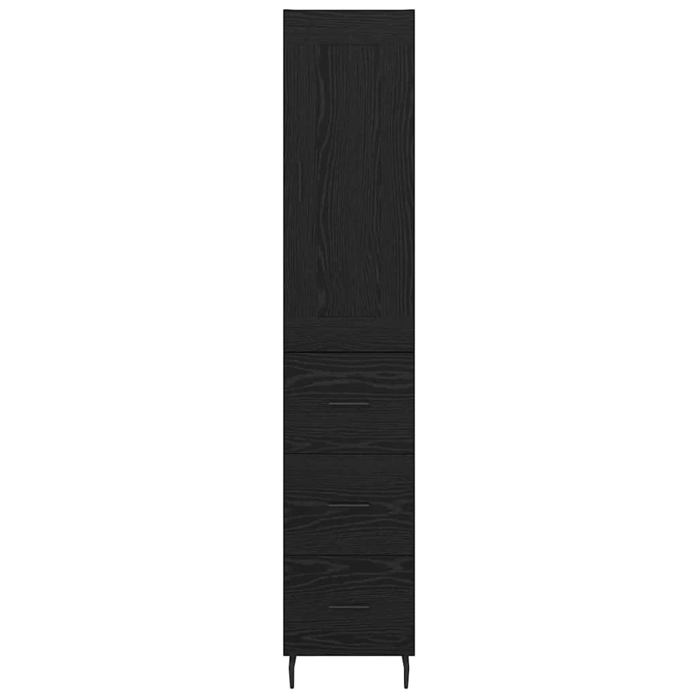 Aukštas spintelė Juodas ąžuolas 34,5 x 34 x 180 cm
