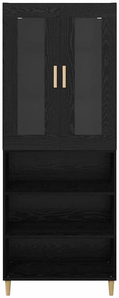 Aukštas spintelė Juodas ąžuolas 69,5 x 34 x 180 cm