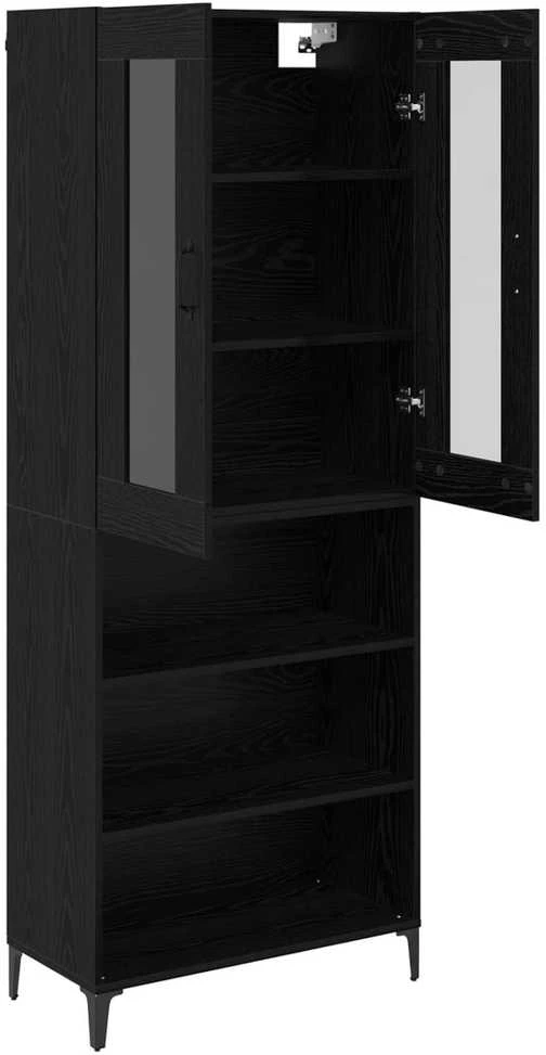 Aukštas spintelė Juodas ąžuolas 69,5 x 34 x 180 cm