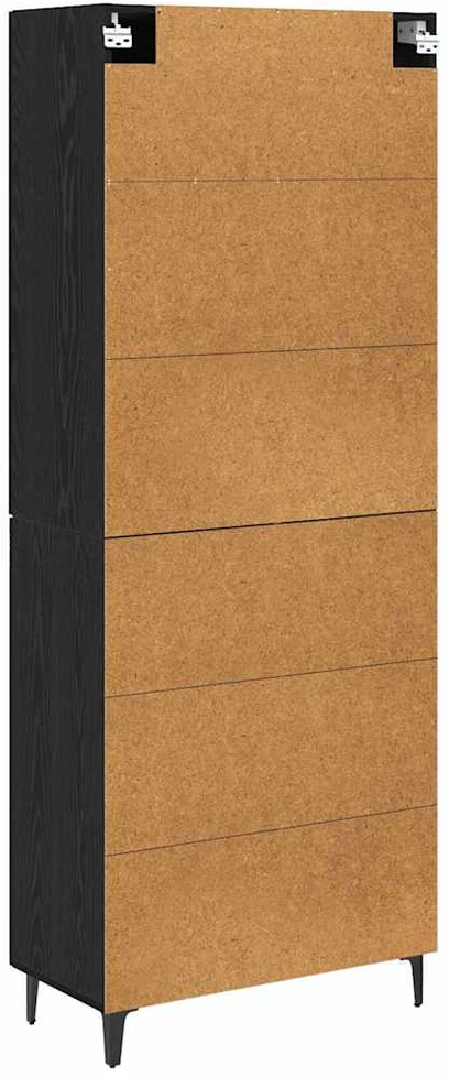 Aukštas spintelė Juodas ąžuolas 69,5 x 34 x 180 cm