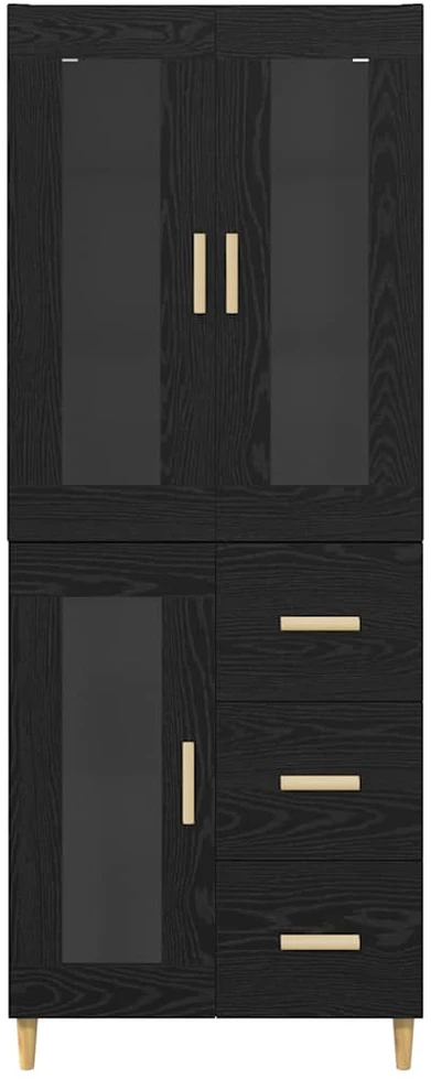 Aukštas spintelė Juodas ąžuolas 69,5 x 34 x 180 cm