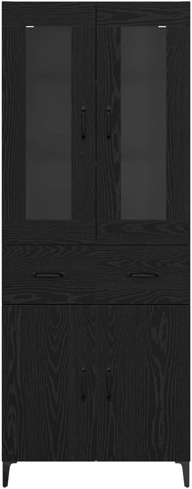 Aukštas spintelė Juodas ąžuolas 69,5 x 34 x 180 cm