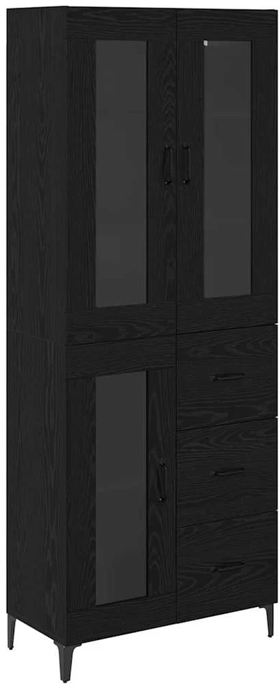 Aukštas spintelė Juodas ąžuolas 69,5 x 34 x 180 cm