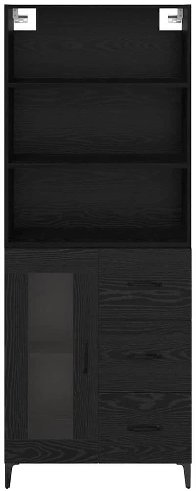 Aukštas spintelė Juodas ąžuolas 69,5 x 34 x 180 cm