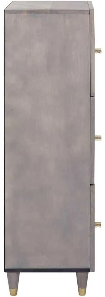 Aukštas spintelė su lentyna Pilkas ir auksinis 40 x 33 x 110 cm