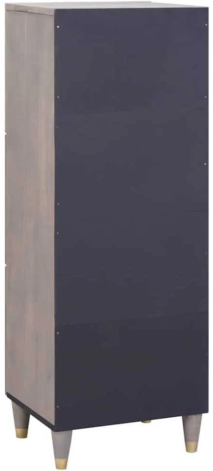 Aukštas spintelė su lentyna Pilkas ir auksinis 40 x 33 x 110 cm