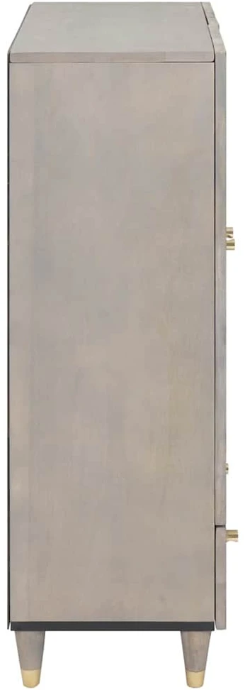 Aukštas spintelė Pilkas ir auksinis 60 x 33 x 100 cm