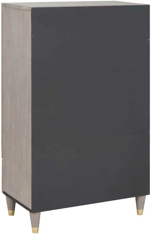 Aukštas spintelė Pilkas ir auksinis 60 x 33 x 100 cm