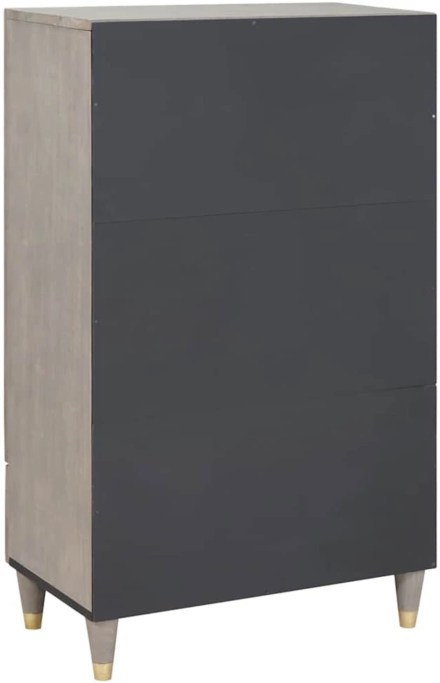 Aukštas spintelė Pilkas ir auksinis 60 x 33 x 100 cm