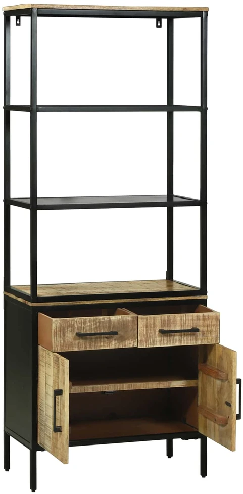 Aukštas spintelė Ruda 70 x 35 x 180 cm Kietas mango medis