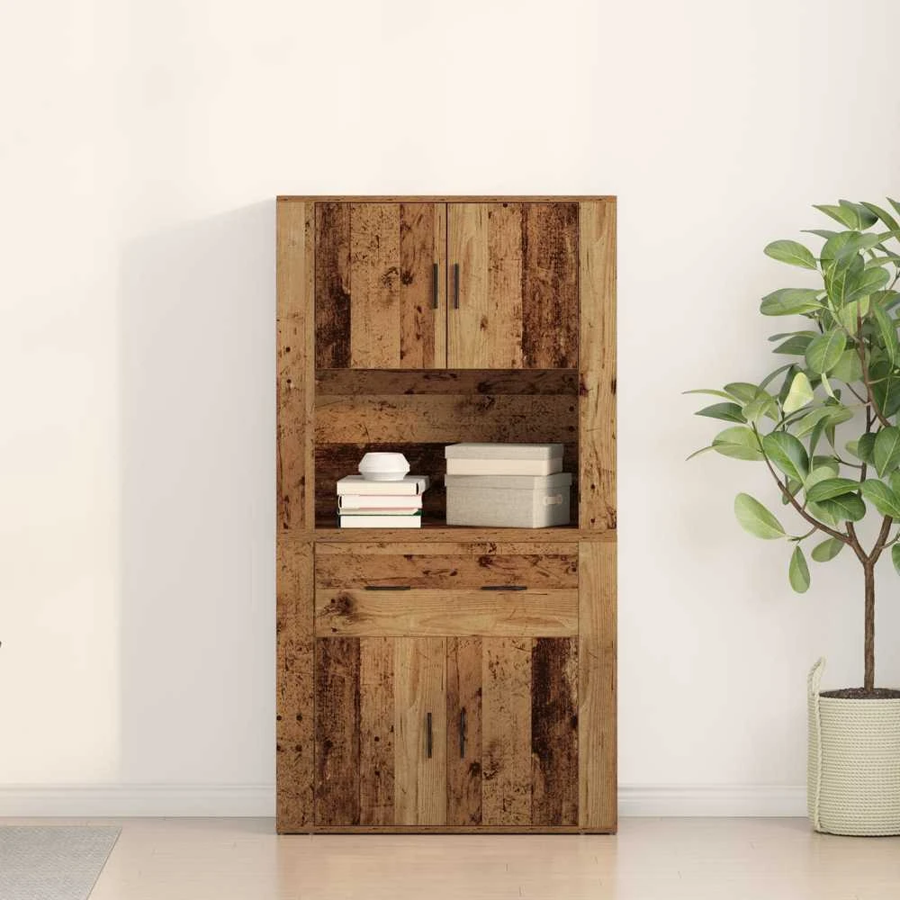 Highboardas Sena mediena 80 x 33 x 150 cm Apdirbta mediena