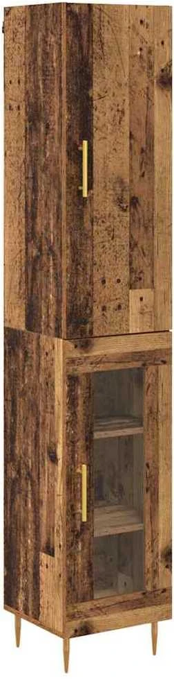 Aukštas spintelė 2 vnt. Senovinis medis 34,5 x 34 x 180 cm