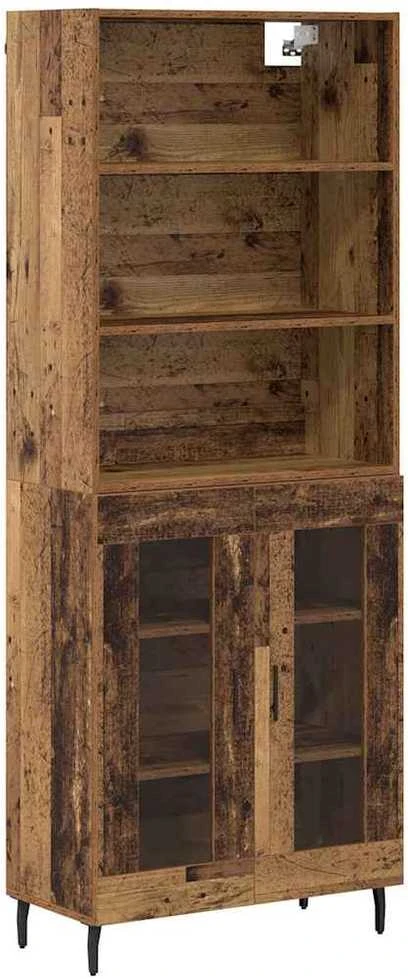 Aukštas spintelė 2 vnt. Senovinis medis 69,5 x 32,5 x 180 cm