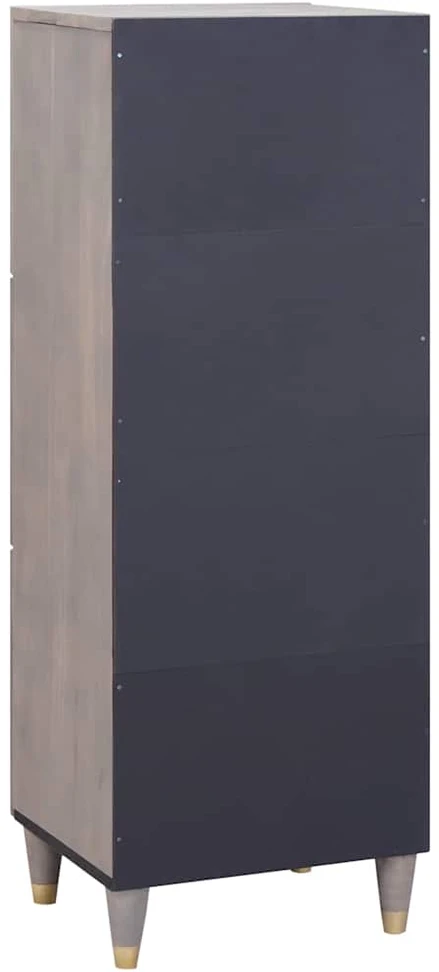 Aukštas spintelė su lentyna Pilkas ir auksinis 40 x 33 x 110 cm