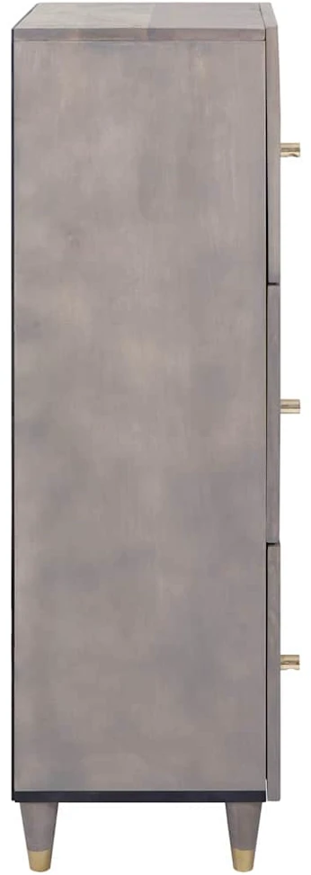 Aukštas spintelė su lentyna Pilkas ir auksinis 40 x 33 x 110 cm
