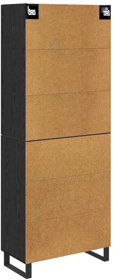 Aukštas spintelė 2 vnt. Juodas ąžuolas 69,5 x 34 x 180 cm