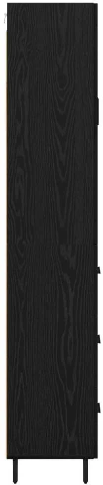 Aukštas spintelė 2 vnt. Juodas ąžuolas 69,5 x 34 x 180 cm