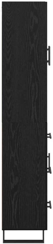 Aukštas spintelė 2 vnt. Juodas ąžuolas 69,5 x 34 x 180 cm