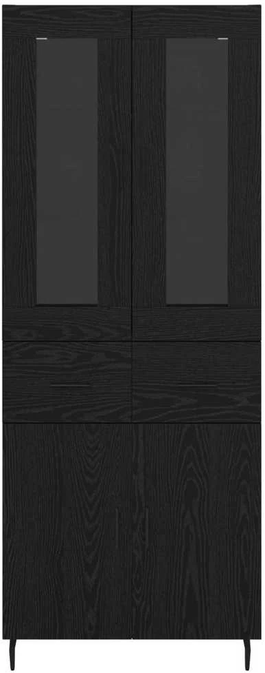 Aukštas spintelė 2 vnt. Juodas ąžuolas 69,5 x 34 x 180 cm