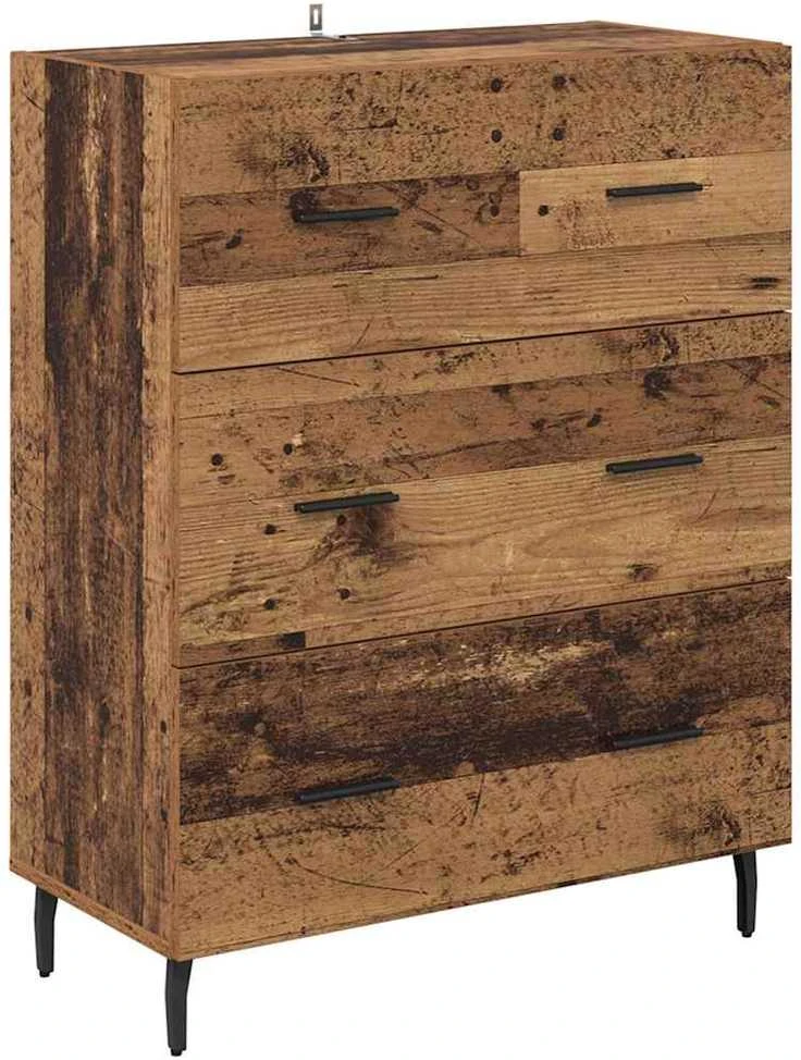 Aukštas spintelė 2 vnt. Senovinis medis 69,5 x 32,5 x 180 cm