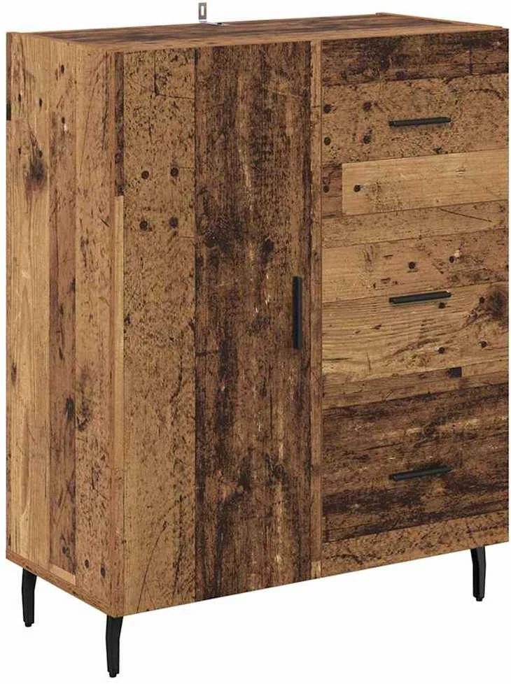 Aukštas spintelė 2 vnt. Senovinis medis 69,5 x 34 x 180 cm