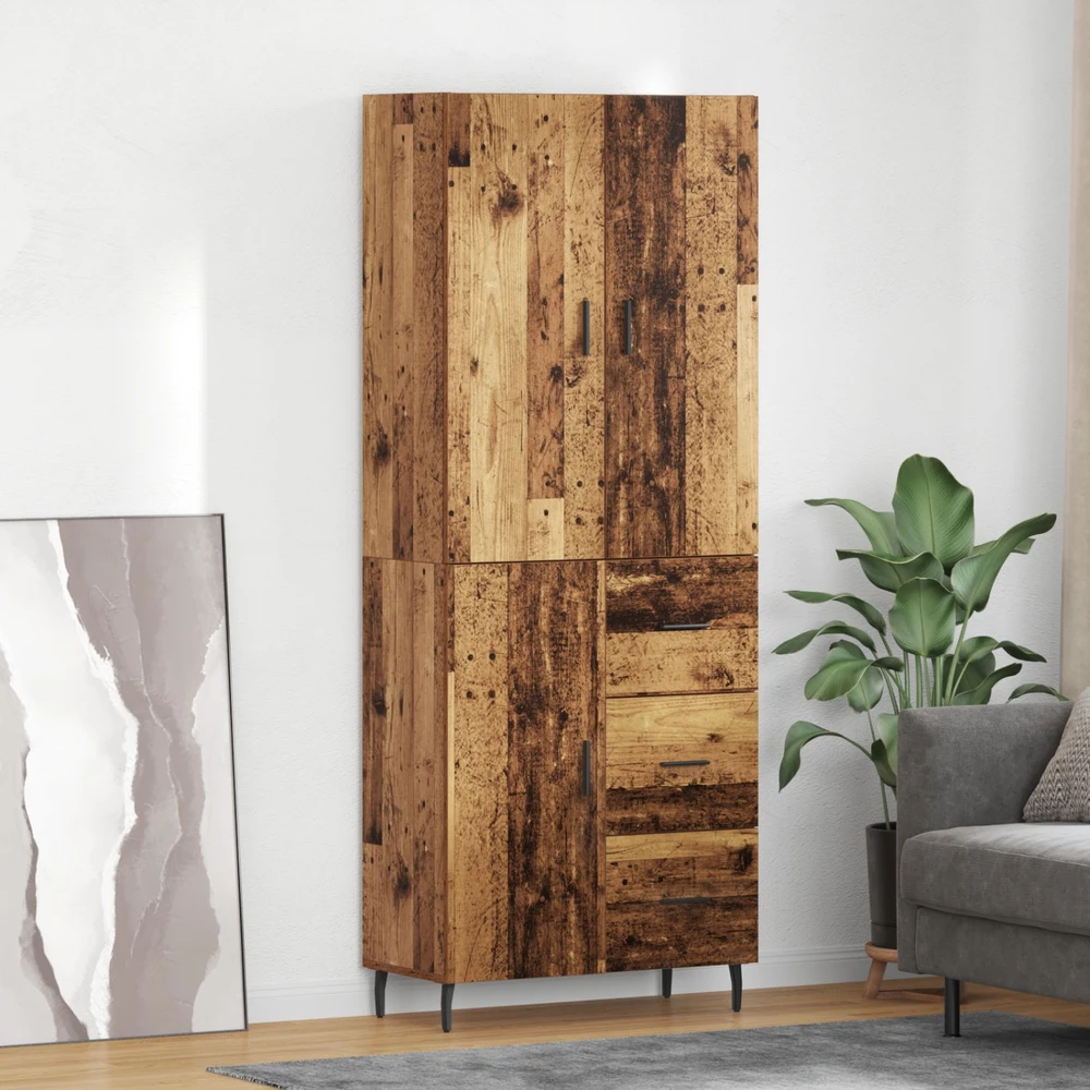 Aukštas spintelė 2 vnt. Senovinis medis 69,5 x 34 x 180 cm