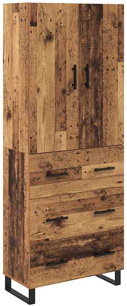 Aukštas spintelė 2 vnt. Senovinis medis 69,5 x 34 x 180 cm