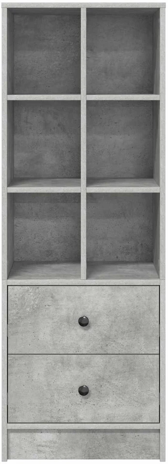 Aukštas spintelė su stalčių Betono pilka 45,5 x 34 x 127 cm