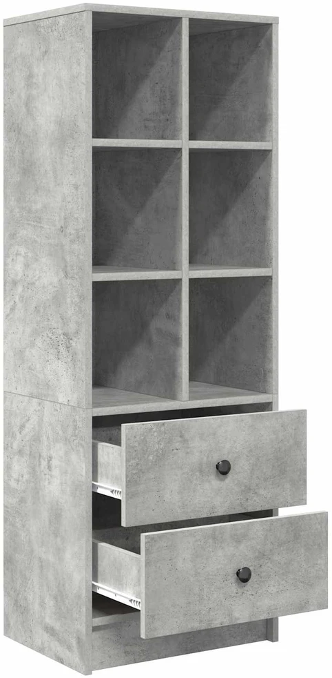 Aukštas spintelė su stalčių Betono pilka 45,5 x 34 x 127 cm