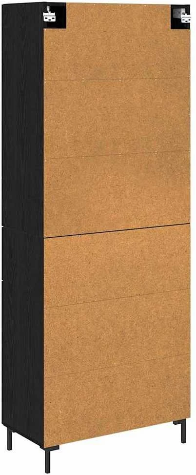 Aukštas spintelė 2 vnt. Juodas ąžuolas 69,5 x 34 x 180 cm