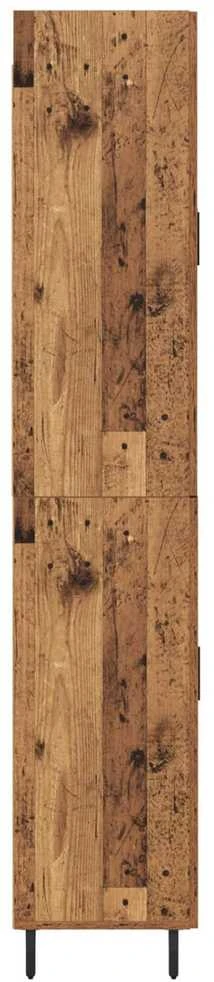 Aukštas spintelė 2 vnt. Senovinis medis 69,5 x 34 x 180 cm