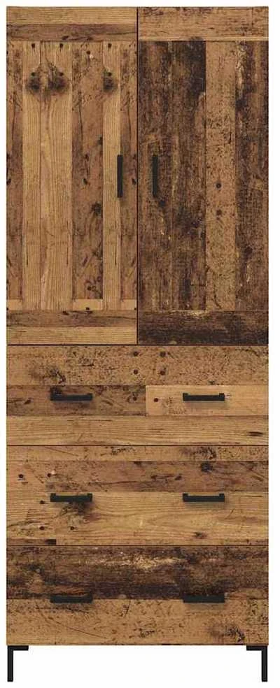Aukštas spintelė 2 vnt. Senovinis medis 69,5 x 34 x 180 cm