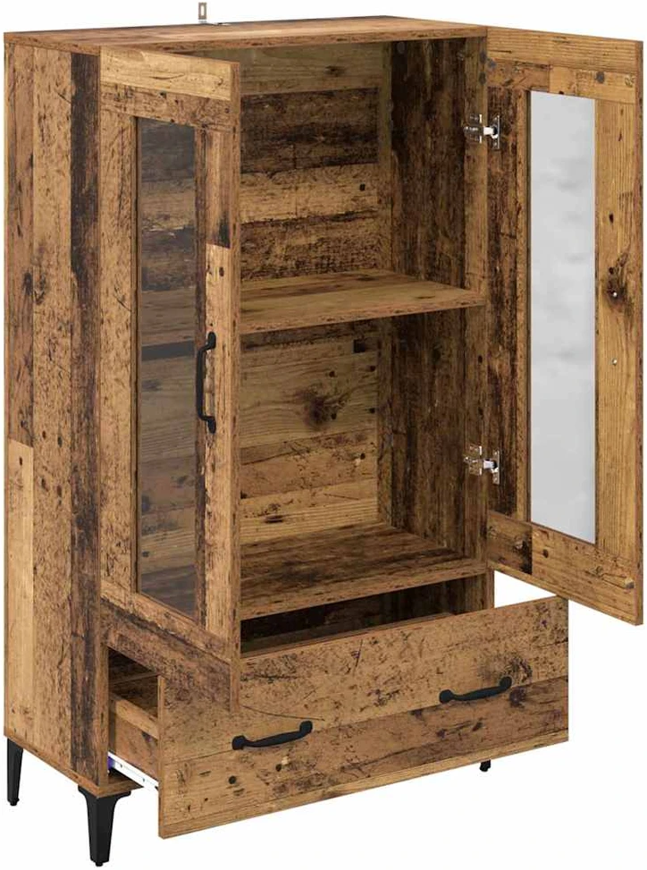 Aukštas spintelė su stalčių Senovinis medis 70 x 31 x 115 cm