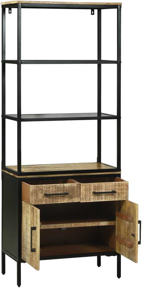 Aukštas spintelė Ruda 70 x 35 x 180 cm Kietas mango medis
