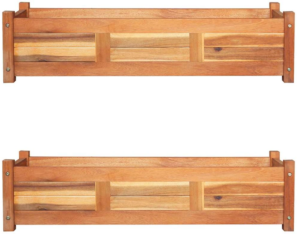 Aukšti sodo loveliai, 2vnt., 100x30x25cm, akacijos mediena