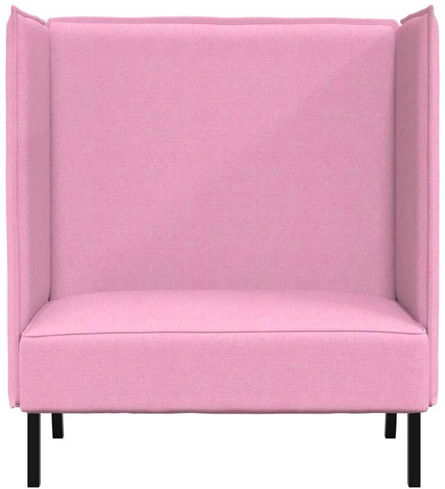 Aukštos nugaros sofa 101cm Rožinė audinys