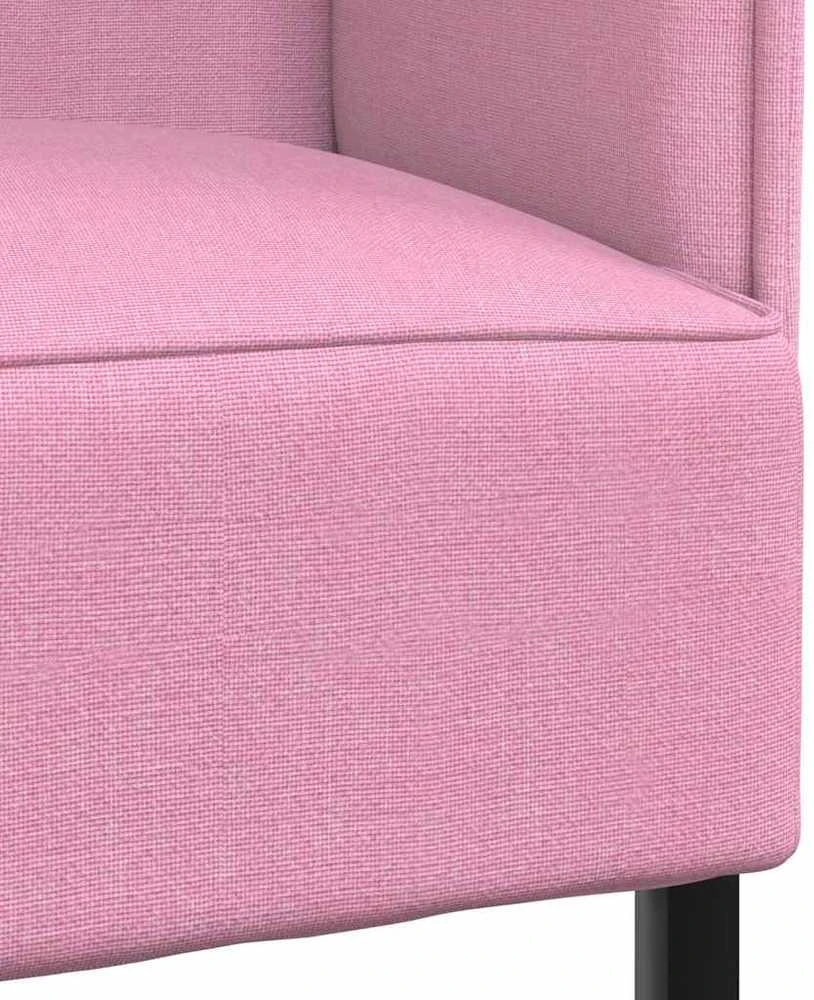 Aukštos nugaros sofa 101cm Rožinė audinys