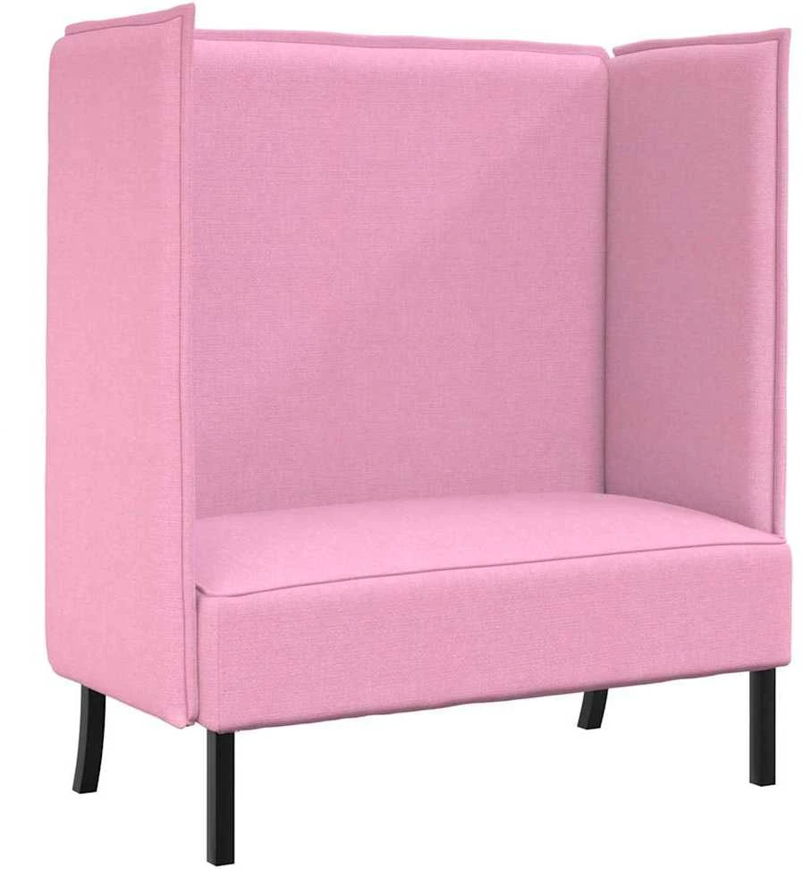 Aukštos nugaros sofa 101cm Rožinė audinys