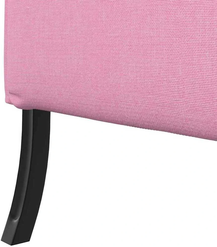 Aukštos nugaros sofa 101cm Rožinė audinys