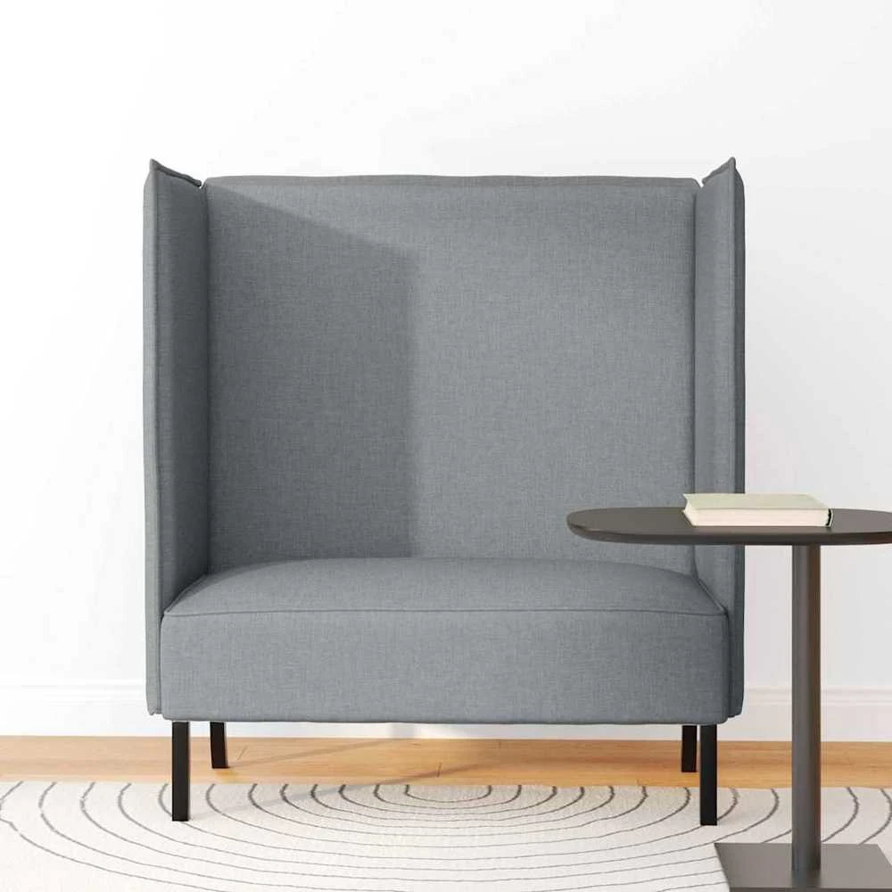 Aukštos nugaros sofa 101cm Šviesiai pilka audinys