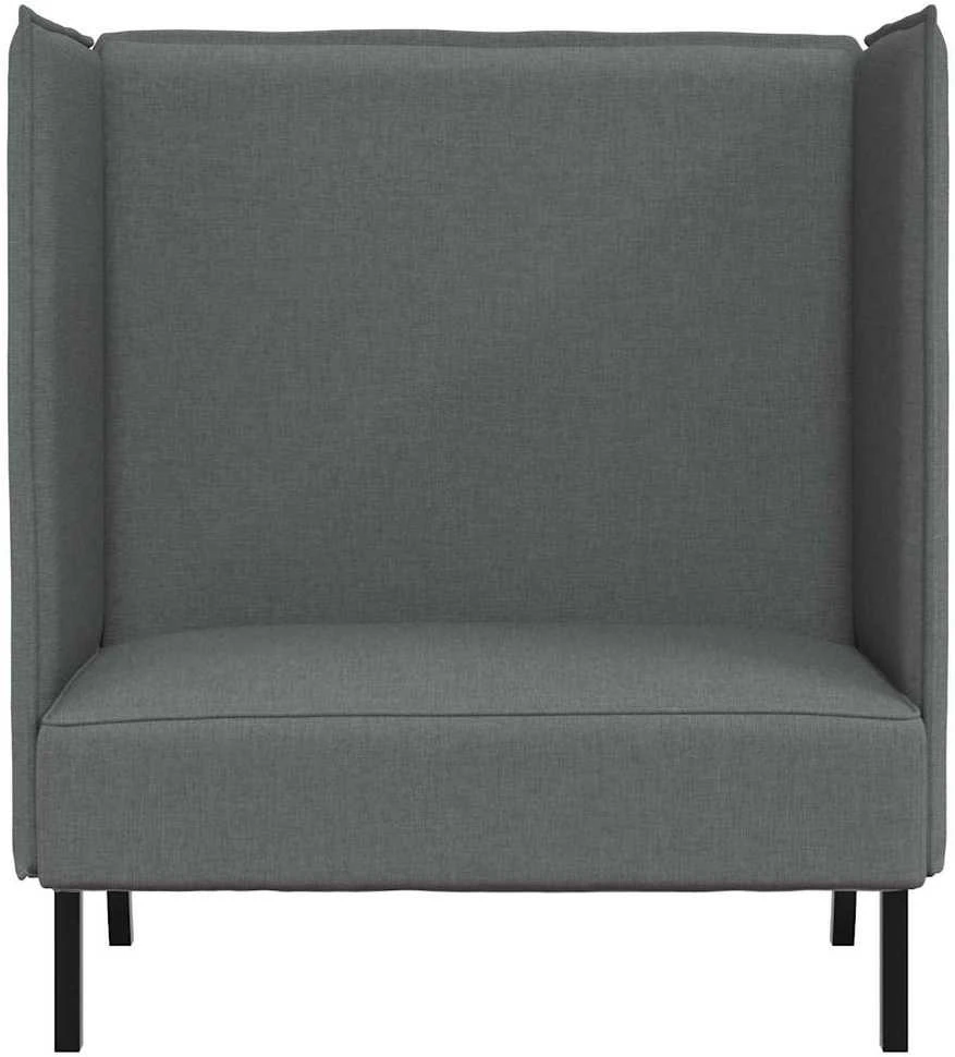 Aukštos nugaros sofa 101cm Tamsiai pilka audinys