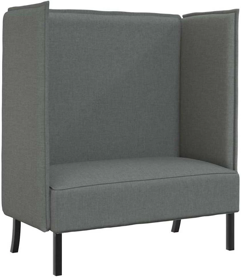Aukštos nugaros sofa 101cm Tamsiai pilka audinys