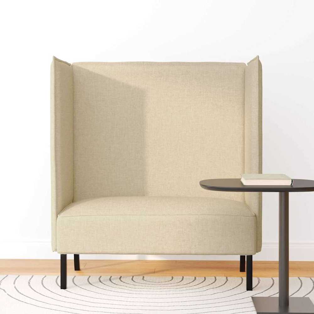 Aukštos nugaros sofa 101cm Kreminė audinys