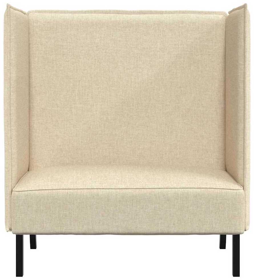 Aukštos nugaros sofa 101cm Kreminė audinys